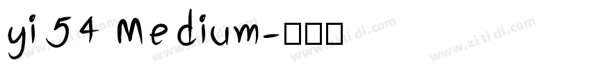 yi 54 Medium字体转换